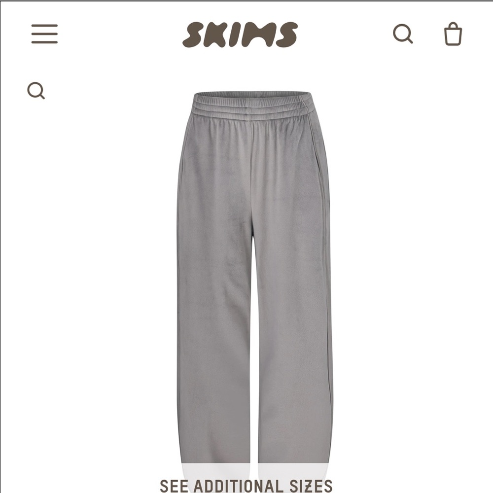 NWT SKIMS Velour Oversized Jogger